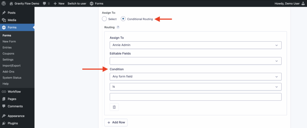 Flow 3.0 conditional routing